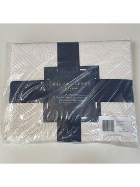 Ralph Lauren Park Row Elysia Euro Sham Chic Cream MSRP $300 Neutral Preppy